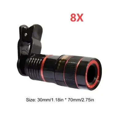 Telescope 8X Long Focus Mobile Phone Clip-on Lens Telescope...